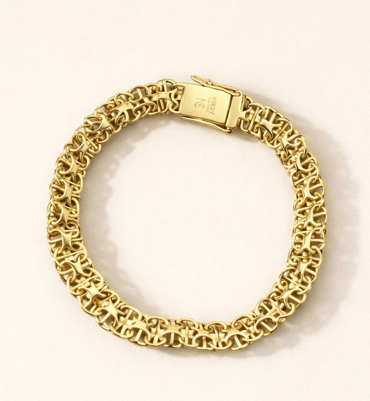 X Länk Armband 9 mm